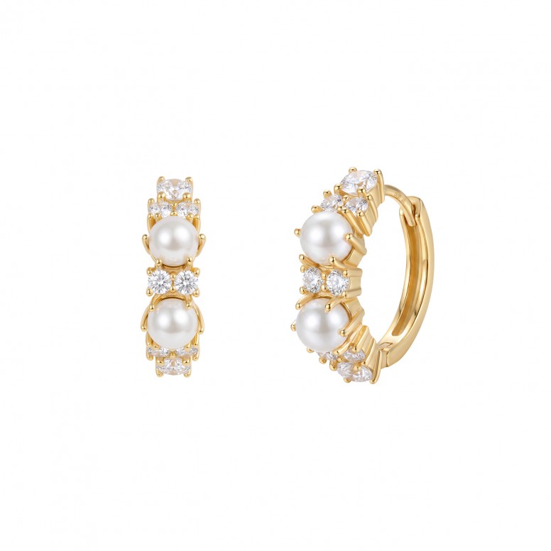 Aros Classy Perlas CZ