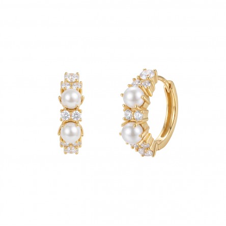 Aros Classy Perlas CZ