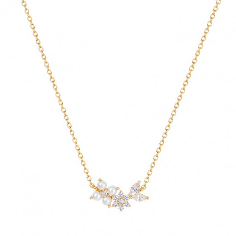 Collar Classy Flores y Perlas