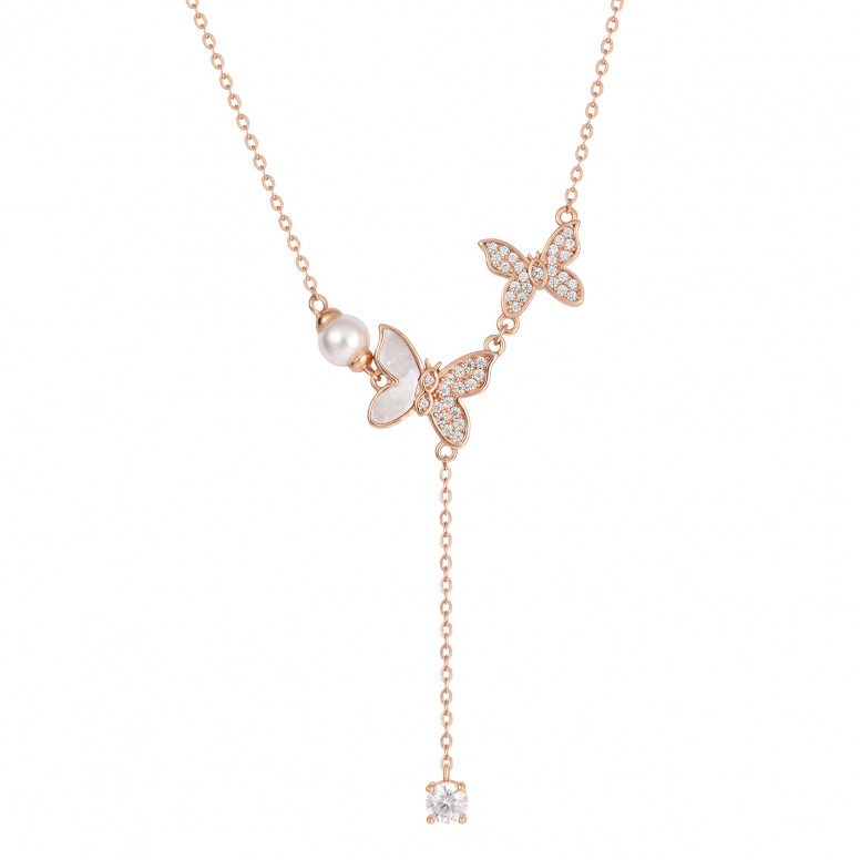 Collar Love in Rose Dos Mariposas