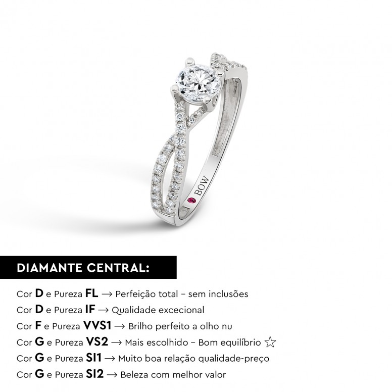 Anel Julia Ouro 18K Diamantes