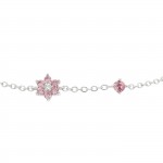 Pulsera Pink Flower Silver