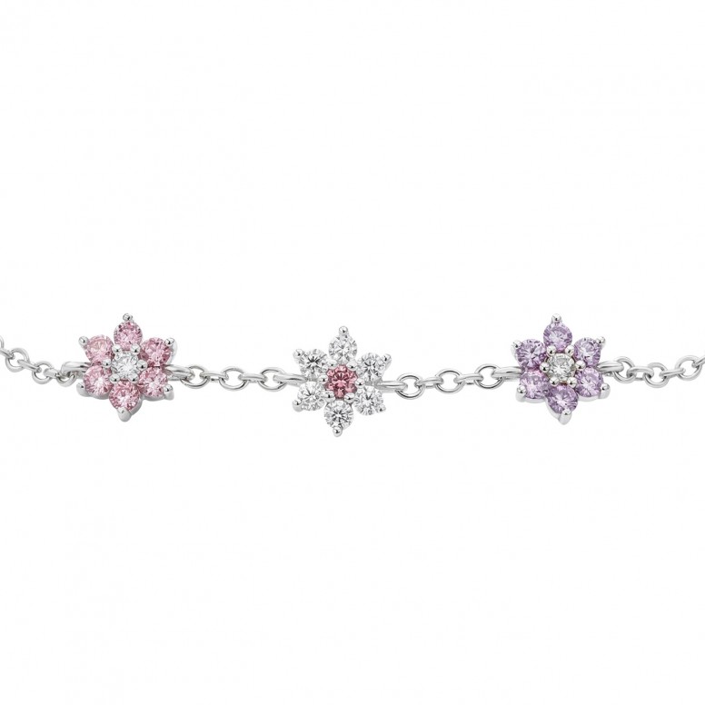 Pulsera Three Flowers Silver