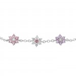 Pulsera Three Flowers Silver