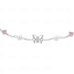 Pulsera Butterfly & Pearls Silver