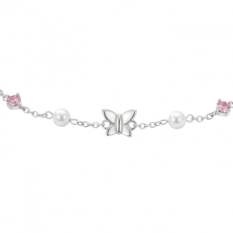 Pulsera Butterfly & Pearls Silver