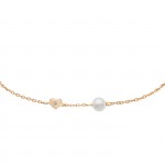 Girls Pearl & Heart 14K Gold Bracelet