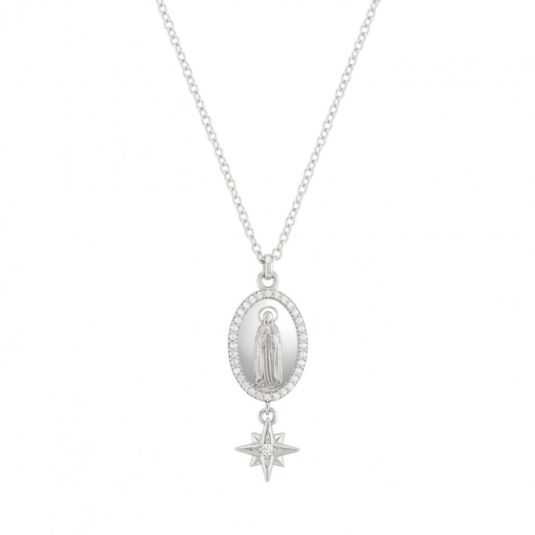 Collar Hope Medalla Nuestra Sra De F�tima & Estrella