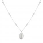 Our Lady Of F�tima Medal With Pearls Hope Necklace