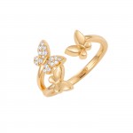 Anillo Matchy Tres Mariposas Abierto