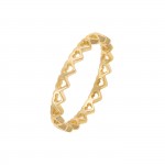 Golden Hearts Ring