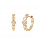 Argolas Classy Cora��es CZ