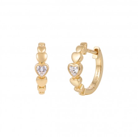 Aros Classy Corazones CZ