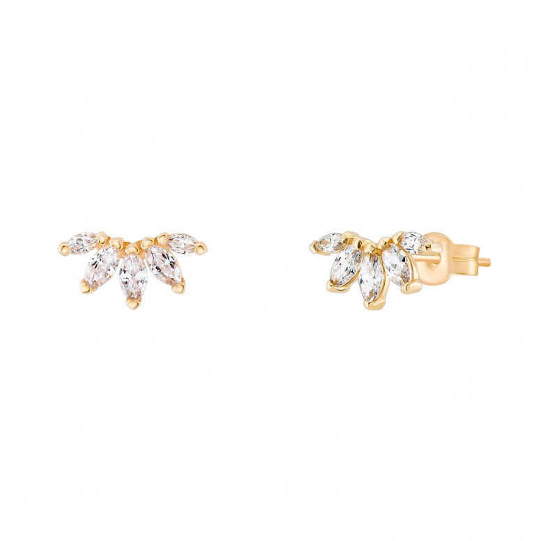 Leafs 14K Gold Earrings