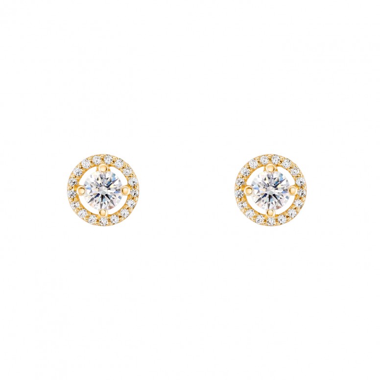 Brincos Ouro 14K Halo