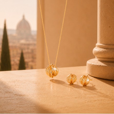 Pendientes Golden Waves