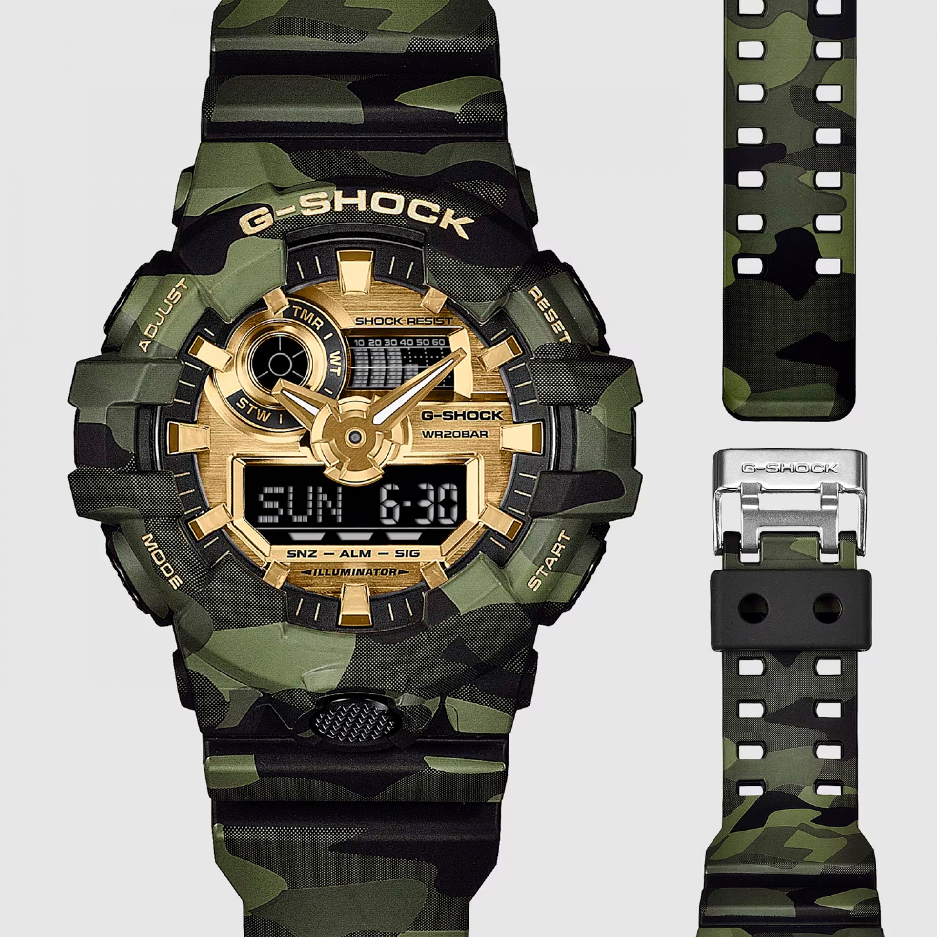 Reloj Camo Dorado