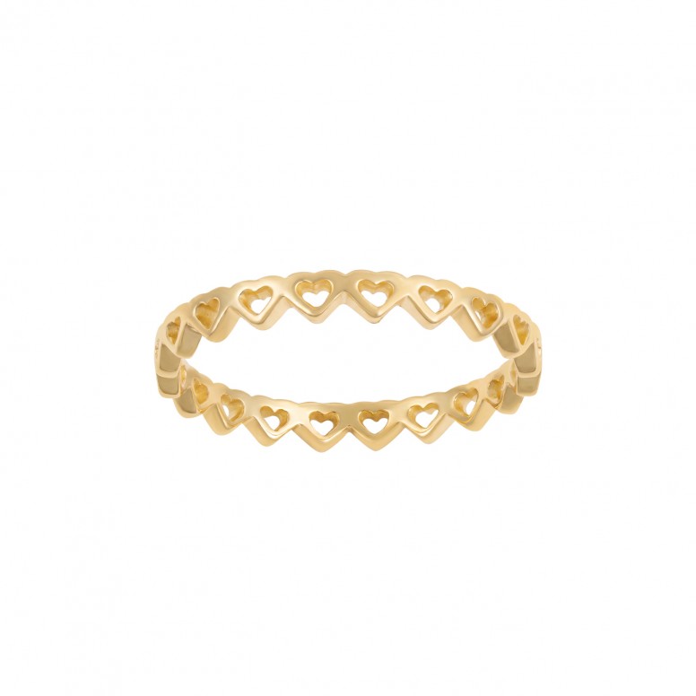 Golden Hearts Ring