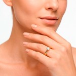 Anel Meryl Ouro 18K Diamante