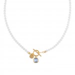 Colar My Pearls Blue Stone