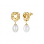 Pendientes Golden Knot Pearl