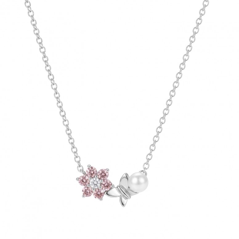 Colar Girls Flor & Borboleta