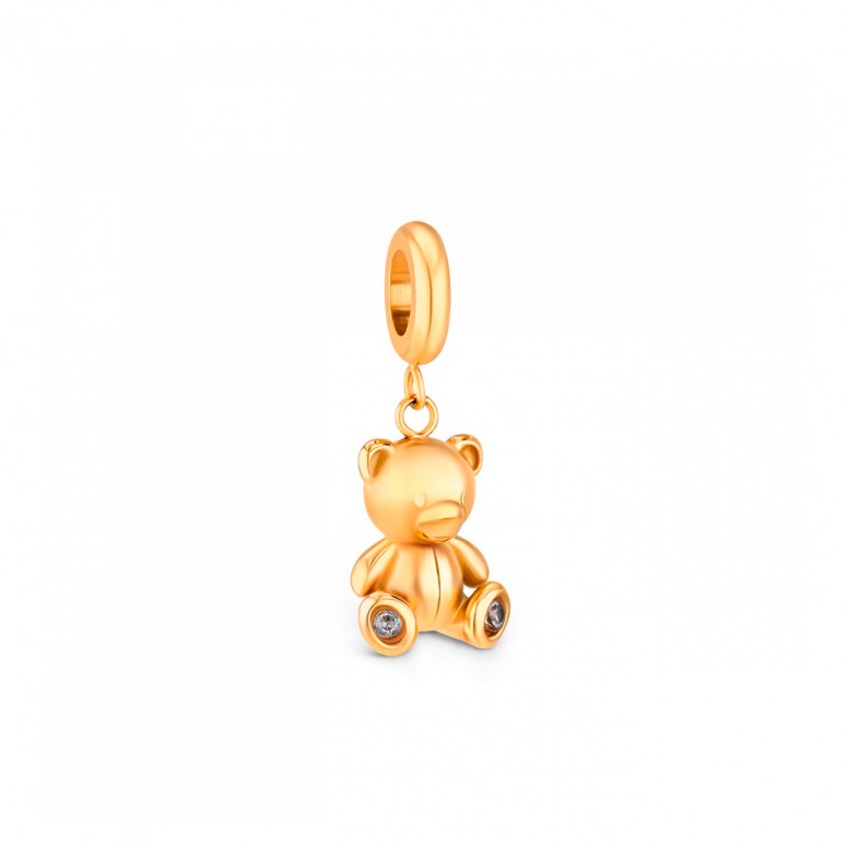Charm Energy Teddy Bear Crystal Golden
