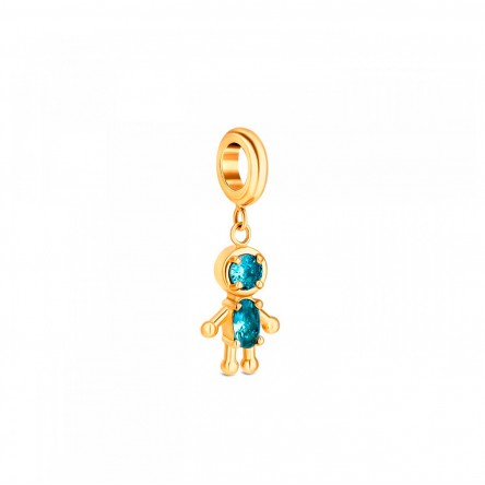 Charm Energy Blue Boy Crystal Golden Charm Energy Blue Boy Crystal Golden