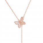 Love in Rose Butterfly and Pearl Necklace