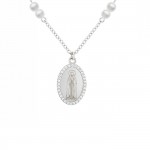 Our Lady Of F�tima Medal With Pearls Hope Necklace