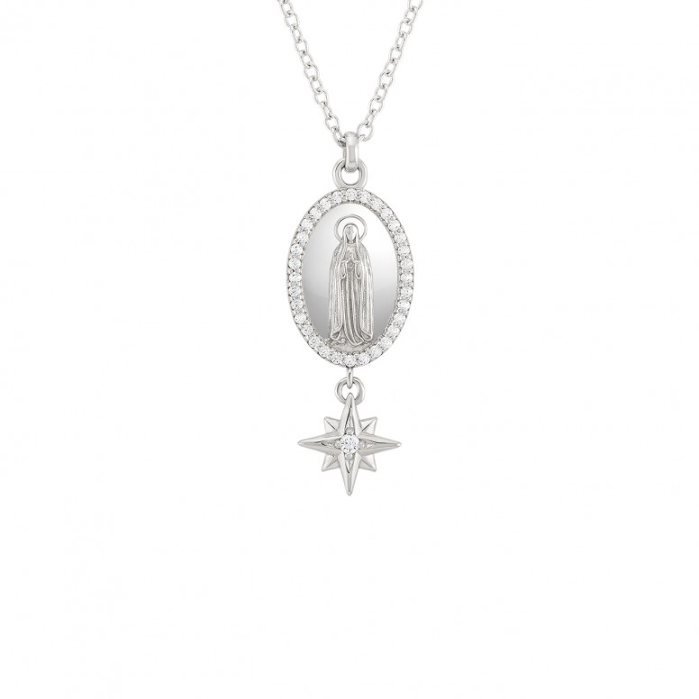 Collar Hope Medalla Nuestra Sra De F�tima & Estrella