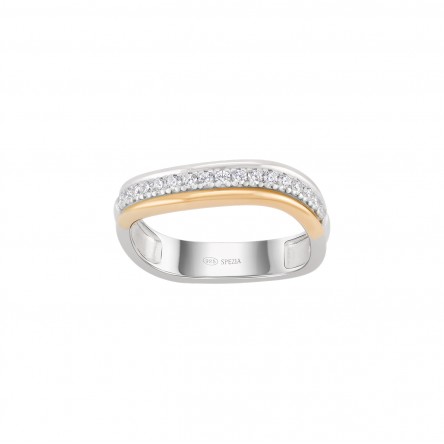 Bicolor Glow Wave Ring