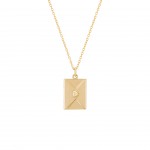Colar Locket Secrets Carta Dourado