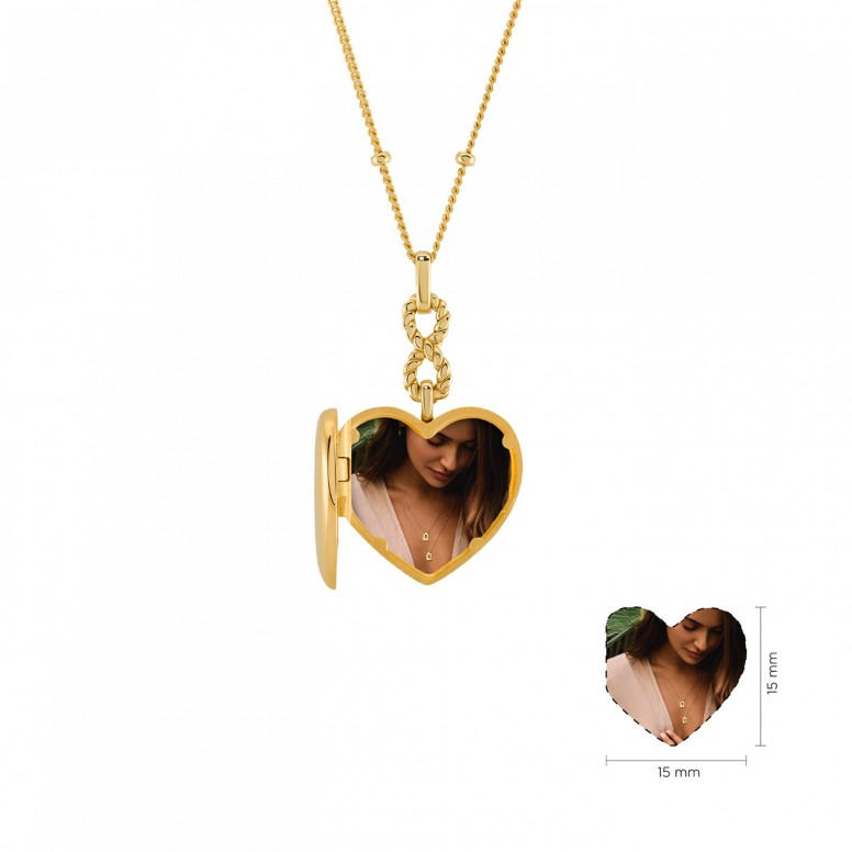 Colar Golden Love Locket