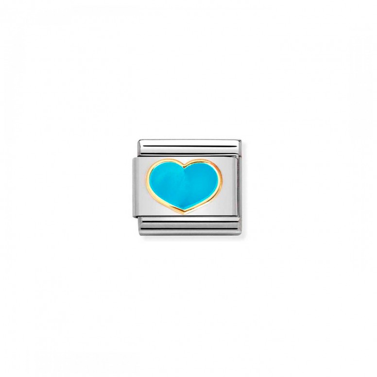 Composable Heart Turquoise Charm