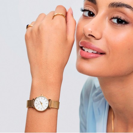 Daily Round Golden Watch