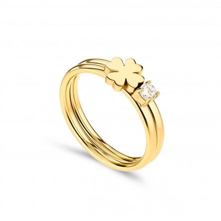 Crystal Lucky Flower Ring