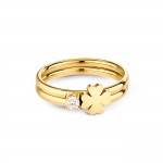 Crystal Lucky Flower Ring
