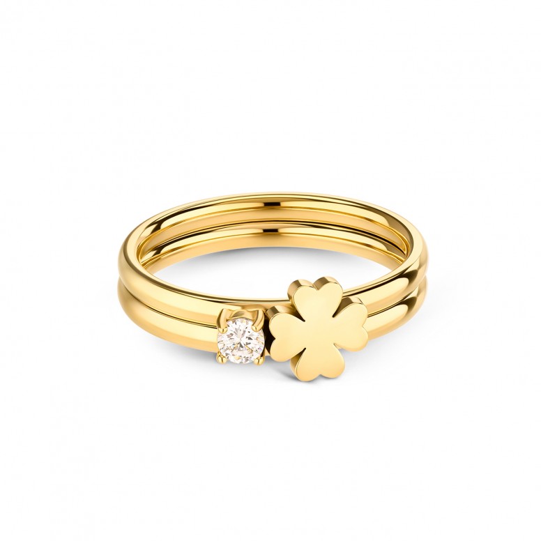 Crystal Lucky Flower Ring
