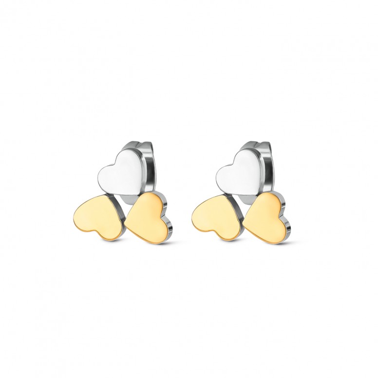Pendientes Crazy Heart Bicolor