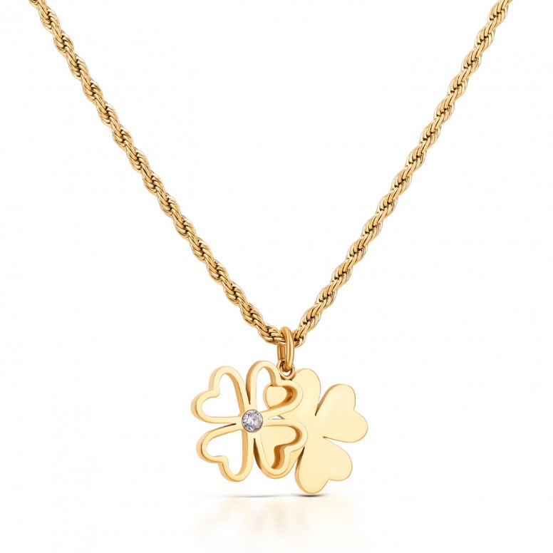 Crystal Lucky Flower Necklace