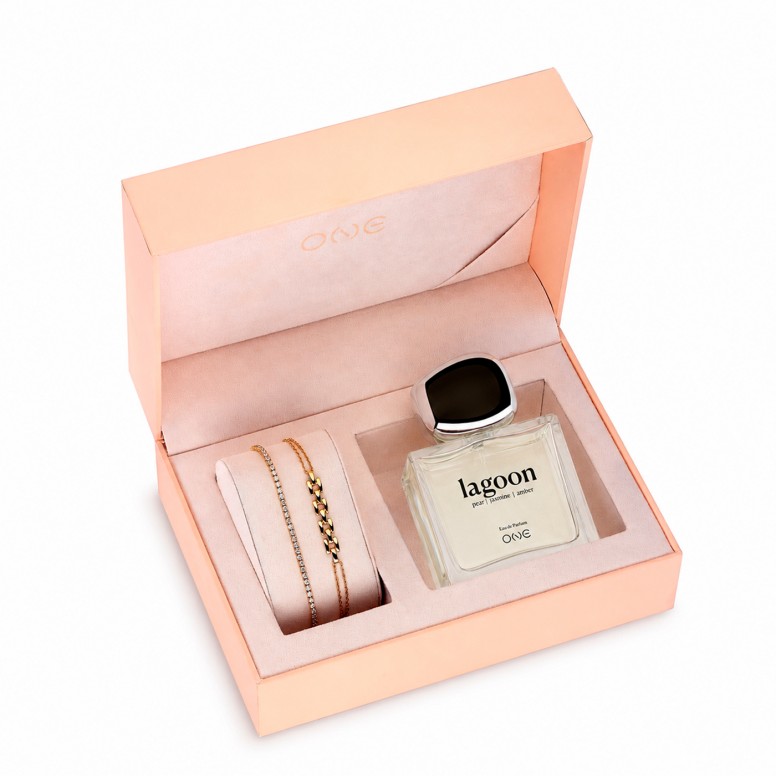 Conjunto Pulseiras e Perfume Lagoon 50ml