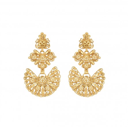 Pendientes Gallegos Plata Dorada