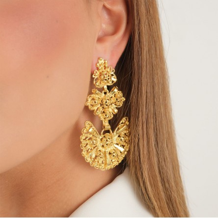 Pendientes Gallegos Plata Dorada