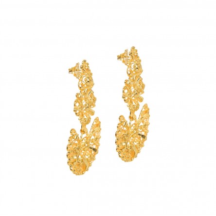 Pendientes Gallegos Plata Dorada