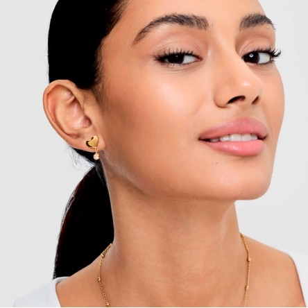 Red White Spark Earrings