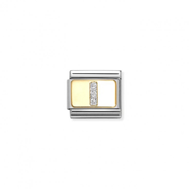 Composable Glitter Letter I Charm