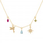 Colar Fun Colibri  & Estrela