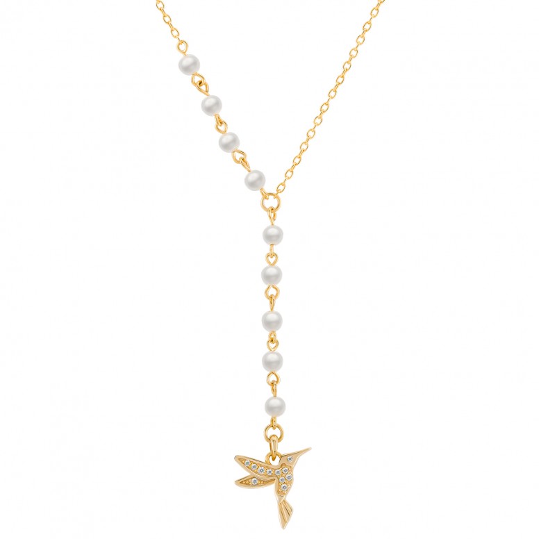 Colar Fun Colibri  & P�rolas