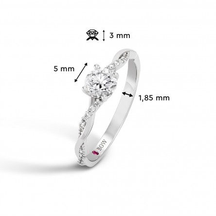 Ring Grace 18K Gold Diamonds and Topaz